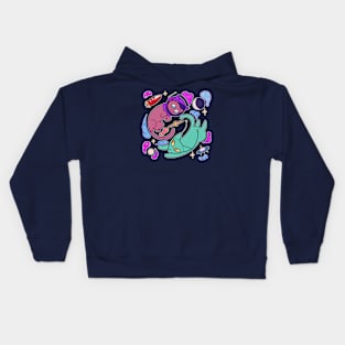 Space Cat and Alien Cat Kids Hoodie